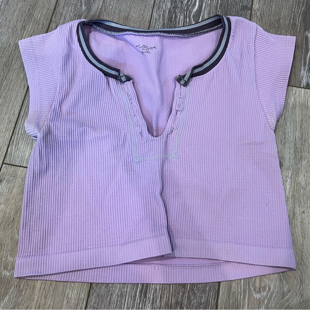 Urban Outfitters Light Purple Lavender Out from Under Ribbed Crop Top
